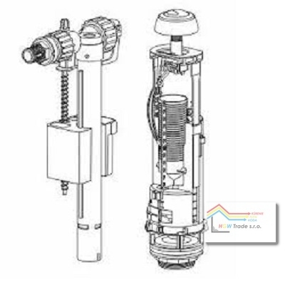 Armatúra vypúšťacia/napúšťacia SIAMP SP PARTS biela EUROLINE